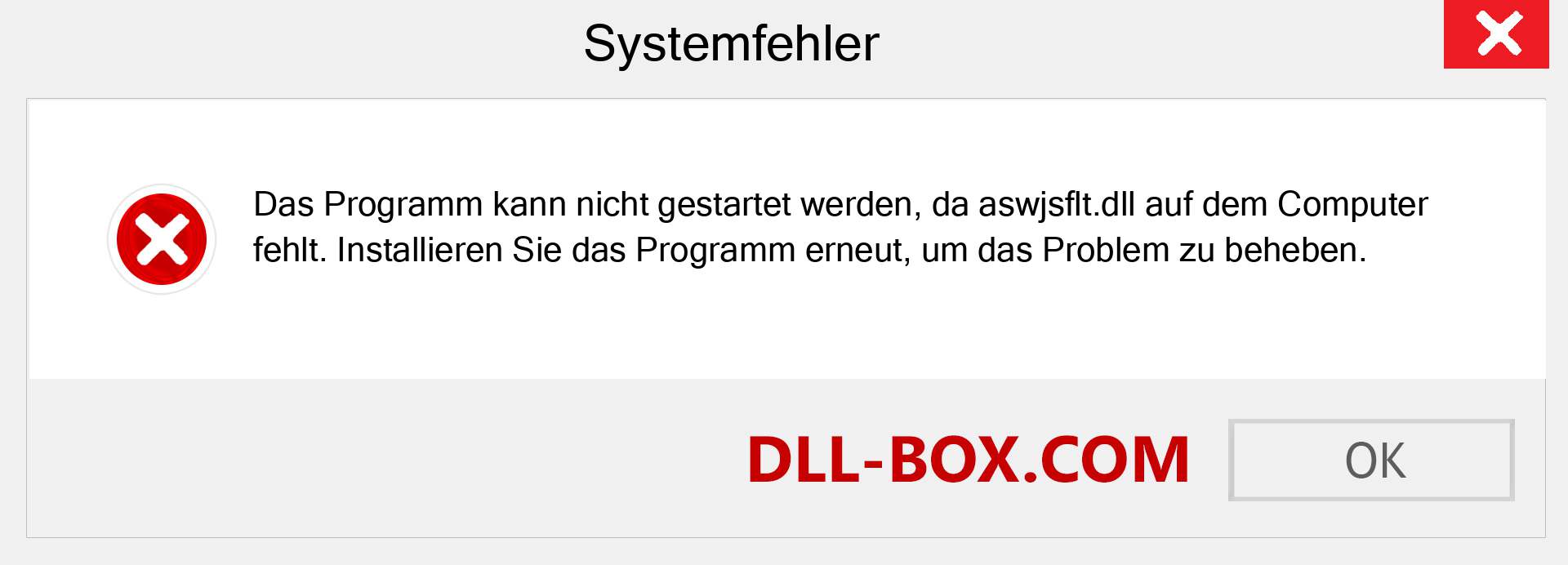 aswjsflt.dll-Datei fehlt?. Download für Windows 7, 8, 10 - Fix aswjsflt dll Missing Error unter Windows, Fotos, Bildern