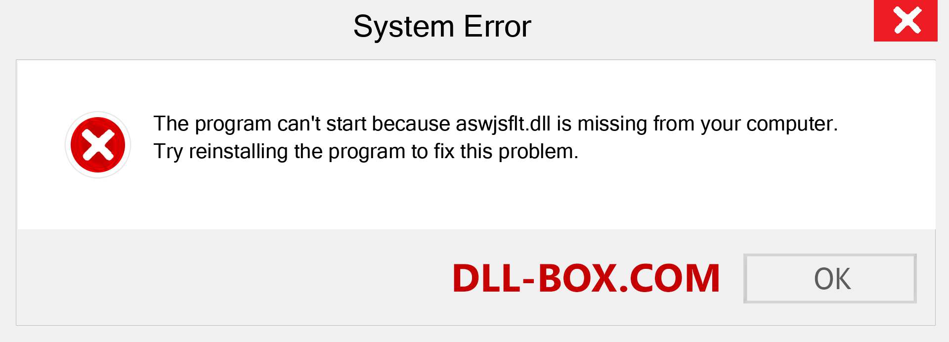  aswjsflt.dll file is missing?. Download for Windows 7, 8, 10 - Fix  aswjsflt dll Missing Error on Windows, photos, images
