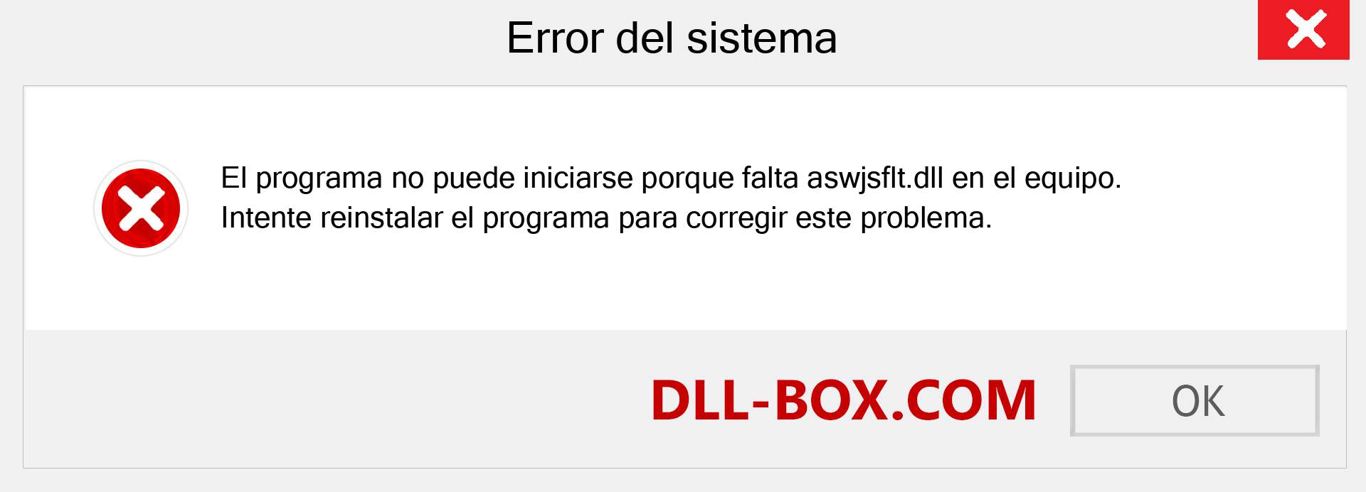 ¿Falta el archivo aswjsflt.dll ?. Descargar para Windows 7, 8, 10 - Corregir aswjsflt dll Missing Error en Windows, fotos, imágenes